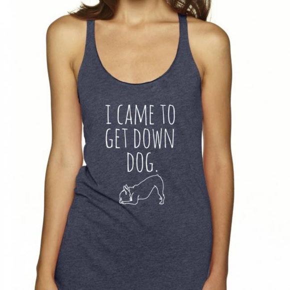 Next Level Apparel Tops - I Came To Get Down Dog - Ladies Tank